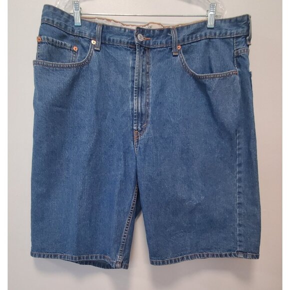 Levi's 569 Shorts Denim Loose Straight Dark Blue Wash 40" Waist 12" Inseam EUC - Picture 2 of 7